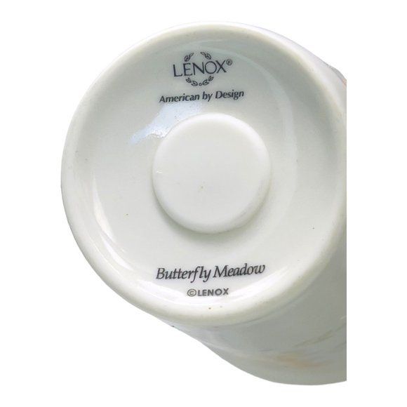 Lenox Butterfly Meadow Ceramic Thermal Coffee Tea Mug 10 oz No Lid EUC - Picture 8 of 10